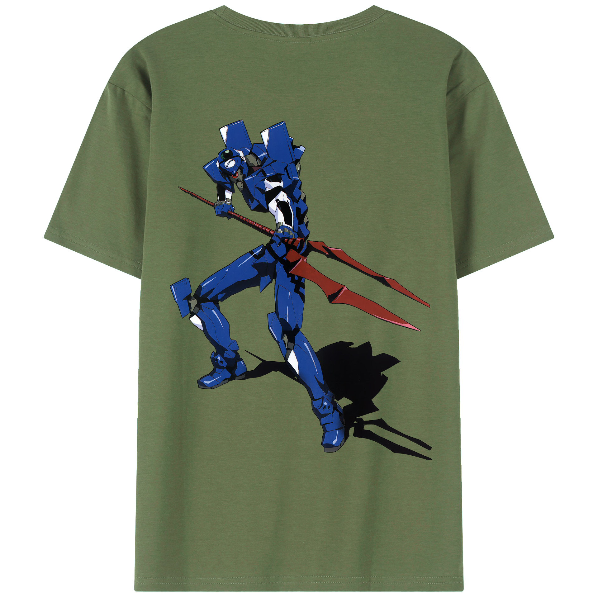 （画像用） EVA 新世紀エヴァンゲリオン 綿100％ メンズ半袖Tシャツ（バックプリント） 通気性